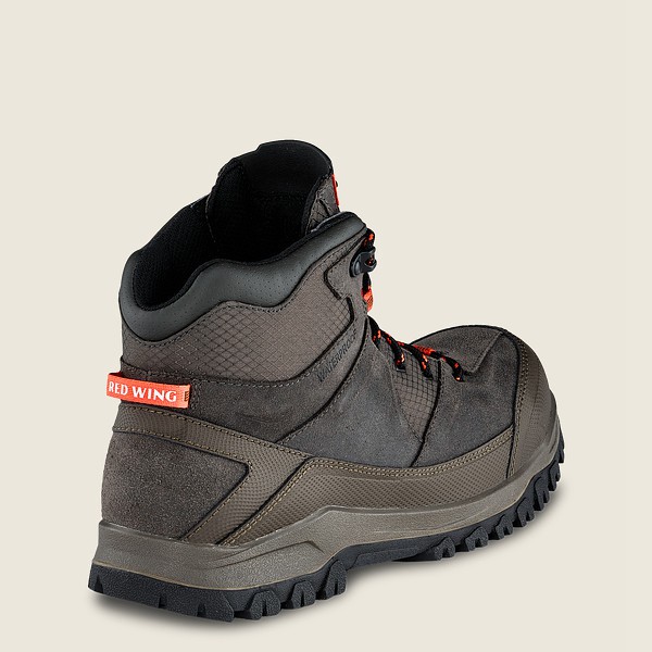 Red Wing Hiking Boots Mens Grey Brown - Trbo - 5-inch Waterproof Safety Toe - 3802719-QC